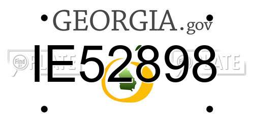 IE52898 Georgia License Plate