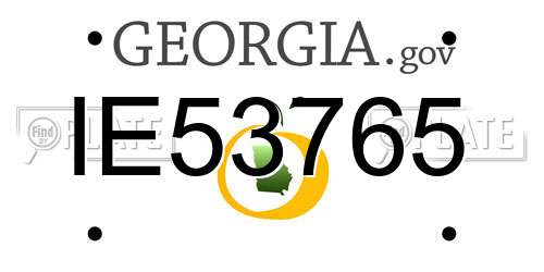 IE53765 Georgia License Plate