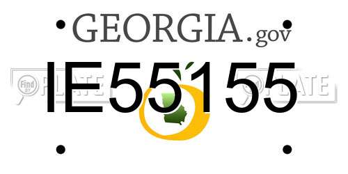 IE55155 Georgia License Plate