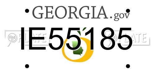 IE55185 Georgia License Plate