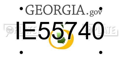 IE55740 Georgia License Plate