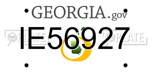 IE56927 Georgia License Plate