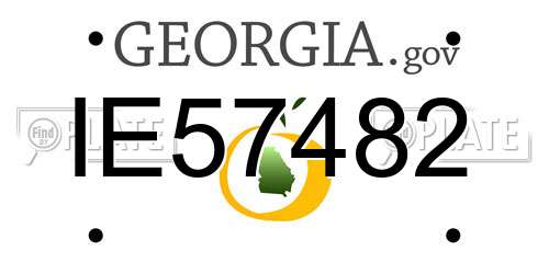 IE57482 Georgia License Plate