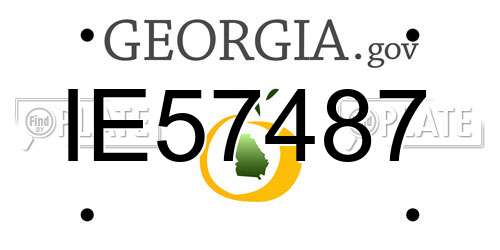 IE57487 Georgia License Plate