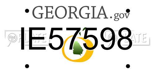 IE57598 Georgia License Plate