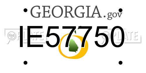IE57750 Georgia License Plate