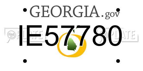IE57780 Georgia License Plate