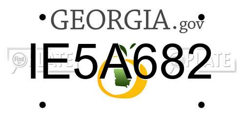 IE5A682 Georgia License Plate