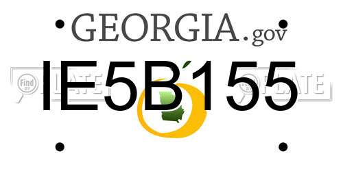 IE5B155 Georgia License Plate