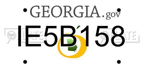 IE5B158 Georgia License Plate