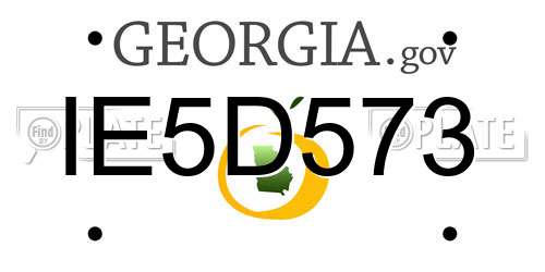 IE5D573 Georgia License Plate