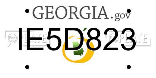 IE5D823 Georgia License Plate