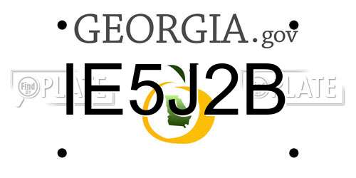 IE5J2B Georgia License Plate
