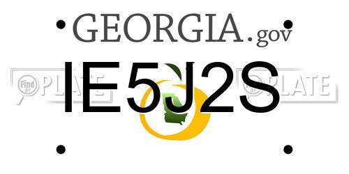 IE5J2S Georgia License Plate