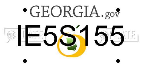 IE5S155 Georgia License Plate