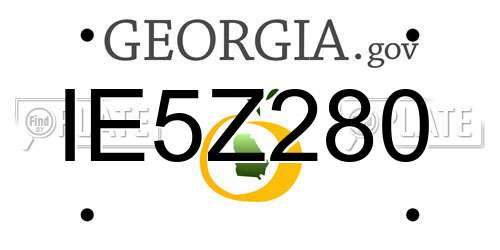 IE5Z280 Georgia License Plate