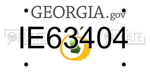 IE63404 Georgia License Plate