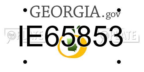 IE65853 Georgia License Plate