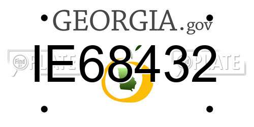 IE68432 Georgia License Plate