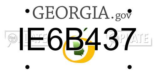 IE6B437 Georgia License Plate