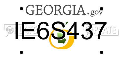 IE6S437 Georgia License Plate