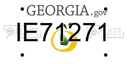 IE71271 Georgia License Plate