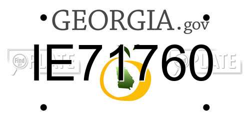 IE71760 Georgia License Plate