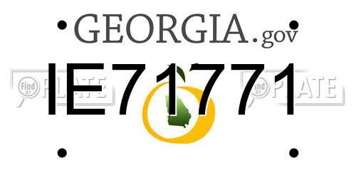 IE71771 Georgia License Plate