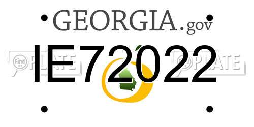 IE72022 Georgia License Plate