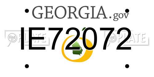 IE72072 Georgia License Plate