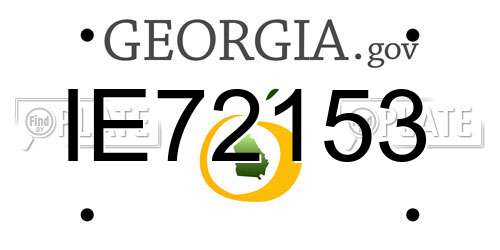 IE72153 Georgia License Plate