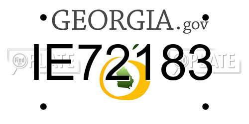 IE72183 Georgia License Plate