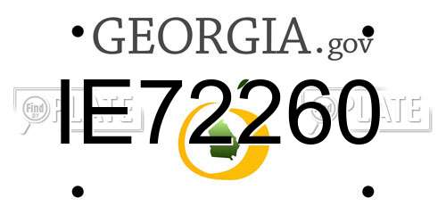 IE72260 Georgia License Plate