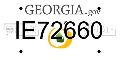 IE72660 Georgia License Plate