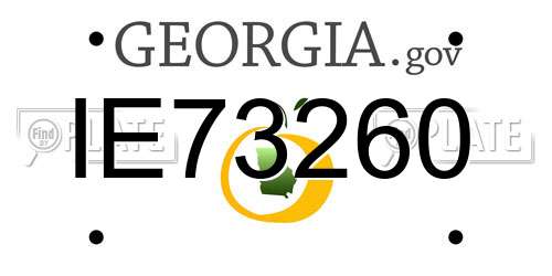 IE73260 Georgia License Plate