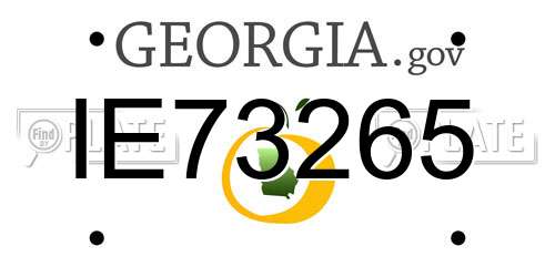 IE73265 Georgia License Plate
