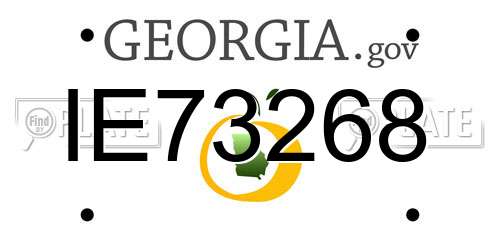 IE73268 Georgia License Plate