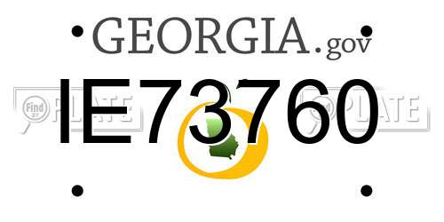 IE73760 Georgia License Plate