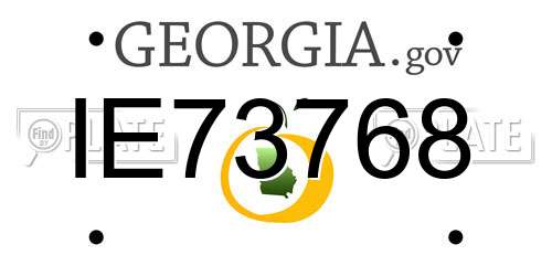 IE73768 Georgia License Plate