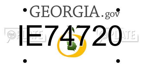 IE74720 Georgia License Plate