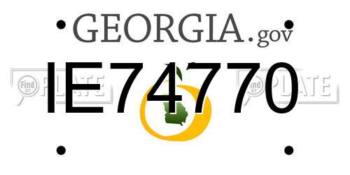IE74770 Georgia License Plate
