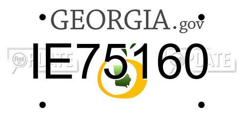 IE75160 Georgia License Plate