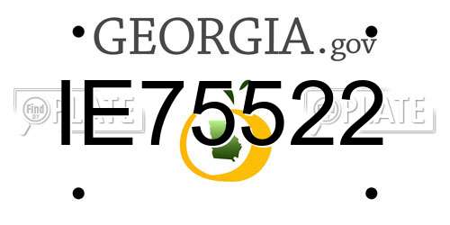IE75522 Georgia License Plate