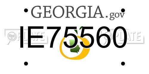 IE75560 Georgia License Plate