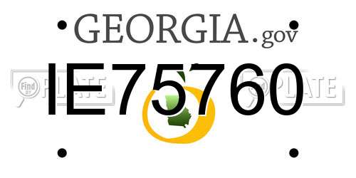 IE75760 Georgia License Plate