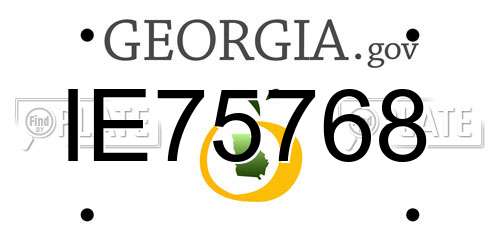 IE75768 Georgia License Plate