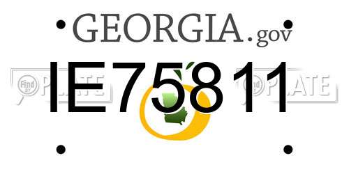 IE75811 Georgia License Plate