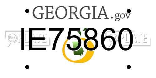 IE75860 Georgia License Plate