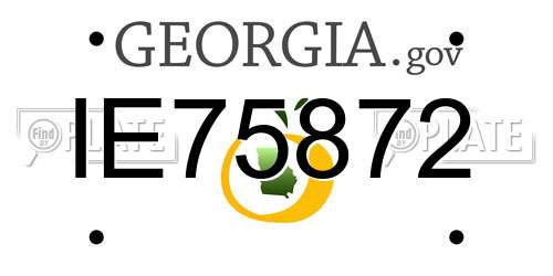 IE75872 Georgia License Plate