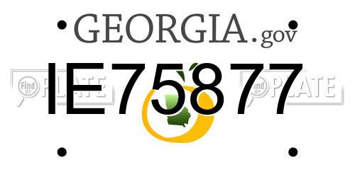 IE75877 Georgia License Plate